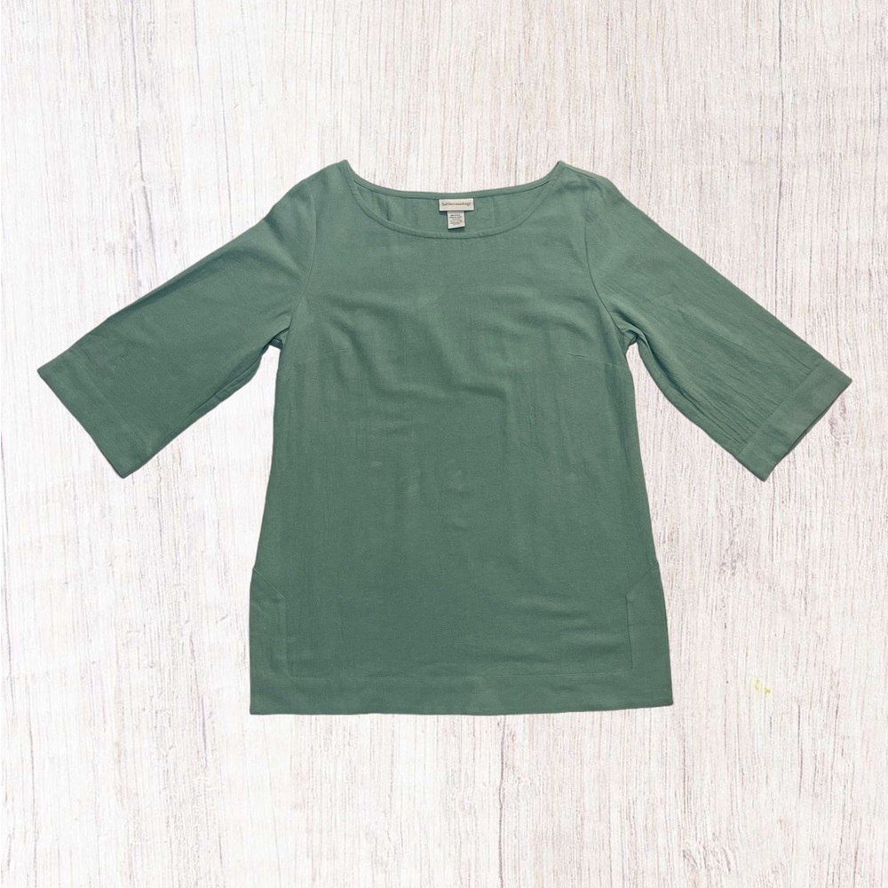 Soft Surroundings Green Cotton Tunic